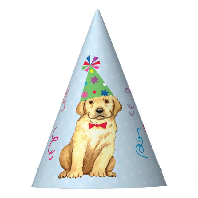 Birthday Party Yellow Lab Hat (Front)