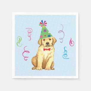 Birthday Party Yellow Lab Napkin