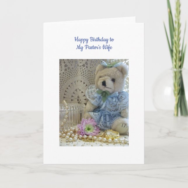 Birthday Pastors Wife Christian Card BBR (Front)