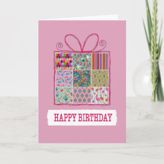 Birthday Patchwork Present Card