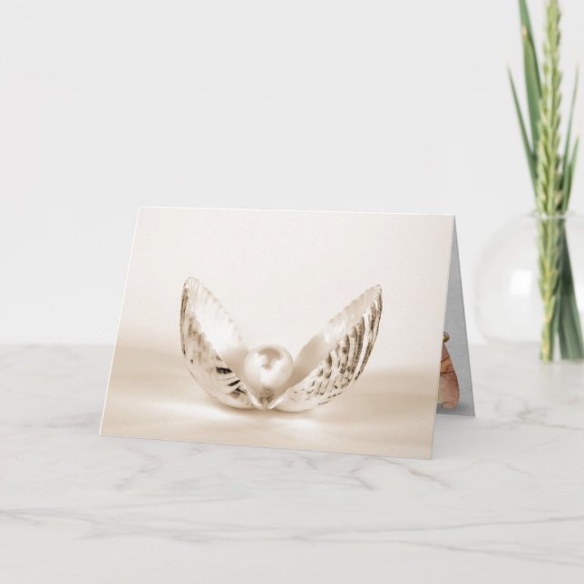 birthday pearl in oyster shell card (Front)