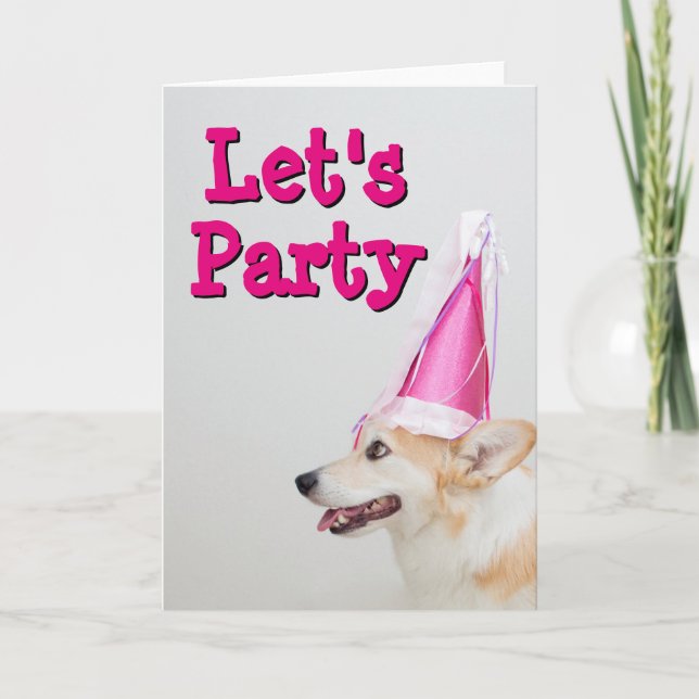 Birthday Pembroke Welsh Corgi Dog Card (Front)