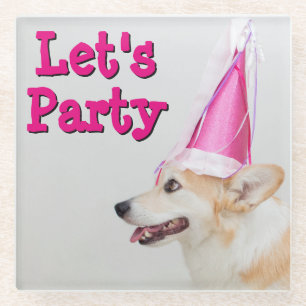 Birthday Pembroke Welsh Corgi Dog Glass Coaster