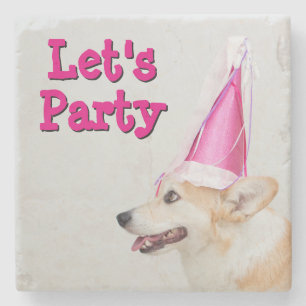 Birthday Pembroke Welsh Corgi Dog Stone Coaster