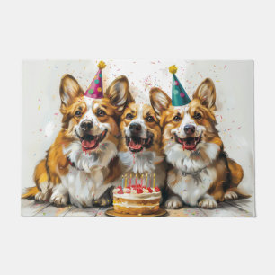 Birthday Pembroke Welsh Corgi Dogs Doormat