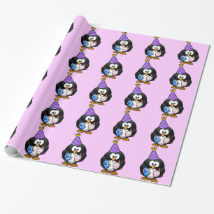 Birthday Penguin Wrapping Paper