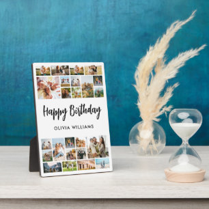 Birthday Personalized 24 Photo Collage Plaque