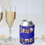 Birthday photo collage royal blue best friends can cooler<br><div class="desc">A gift from friends for a woman's 21st birthday, celebrating her life with a collage of 6 of your photos of her, her friends, family, interest or pets. Personalize and add her name, age 21 and your names. Golden text. A chic royal blue background colour. Her name is written with...</div>