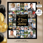 Birthday Photo Collage YEARS IN THE MAKING Poster<br><div class="desc">Create a birthday commemorative keepsake photo collage poster print you can adhere to the wall or frame to celebrate any age birthday for him or her with this easy-to-use template of 42 pictures through the years in editable black and gold featuring a calligraphy script typography title design # YEARS IN...</div>