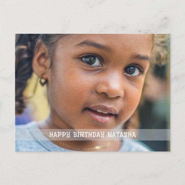 Birthday Photo Custom Postcard (Front)
