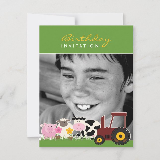Birthday Photo Farm Card (Front)
