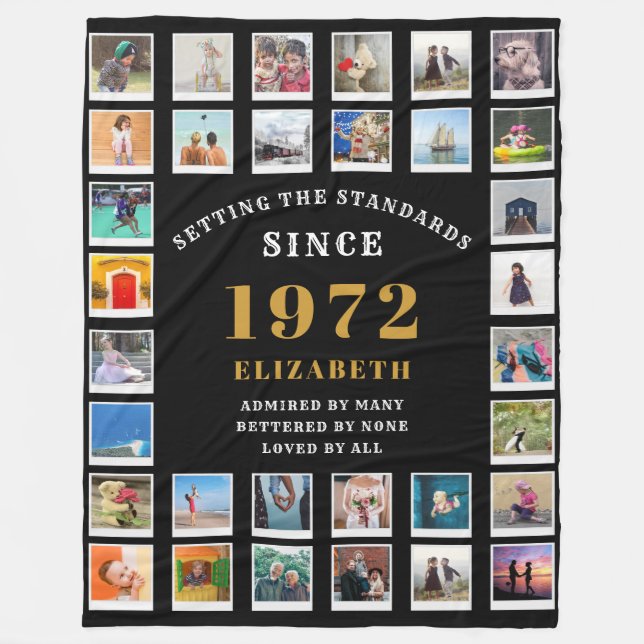 Birthday Photo Fleece Blanket (Front)