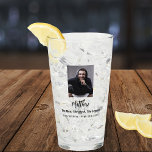 Birthday photo man myth legend glass<br><div class="desc">Personalize and add your own photo of the birthday boy/man.  The text: The name in black with a modern hand lettered style script. Personalize and add a name,  age 40 and a text.  Text: The Man,  The Myth,  The Legend.</div>