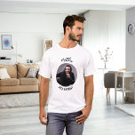 Birthday photo man  T-Shirt<br><div class="desc">Personalize and add a photo into the circular frame. Add a name and age.</div>