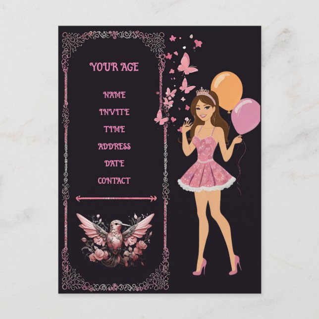 Birthday photo template you can fully personalize  postcard (Front)