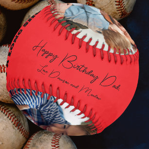Birthday Photo Worlds Best Dad Personalize Baseball