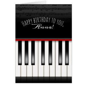 birthday piano keyboard with name