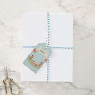 Birthday Picnic, Cute Retro Style,  Gift Tags