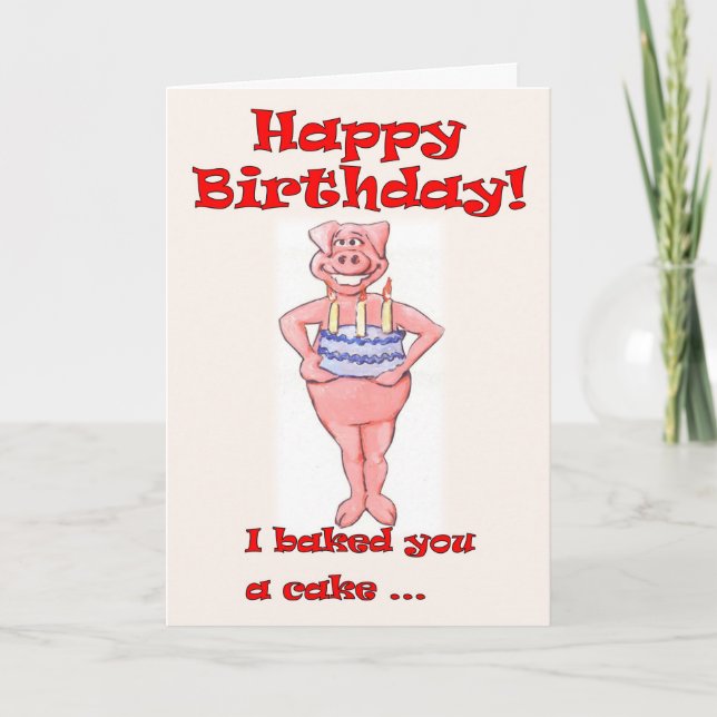 Birthday Pig Card (Front)
