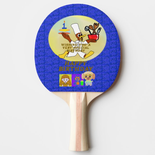 Birthday  ping pong paddle (Front)