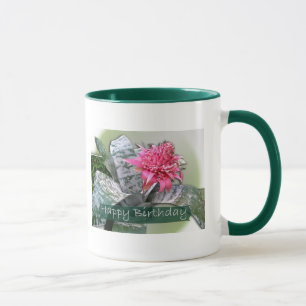Birthday Pink Bromeliad Mug