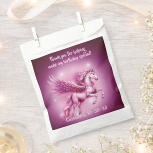 Birthday Pink Pegasus Fantasy Design Favour Bag