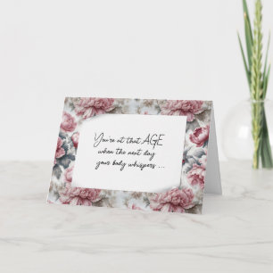Birthday Pink Peony Humour Card