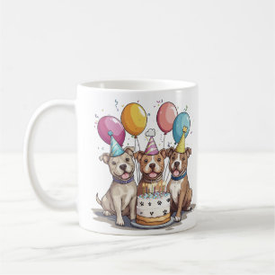 Birthday Pit Bull Dogs Coffee Mug