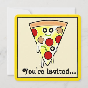 Birthday Pizza Party Invitation
