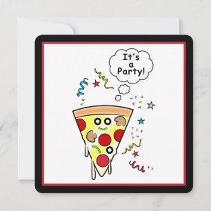 Birthday Pizza Party Invitation