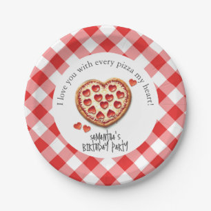 Birthday Pizza Party  Paper Plate