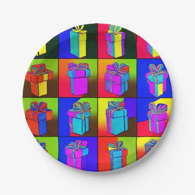 Birthday Plate with Gift Design (Front)