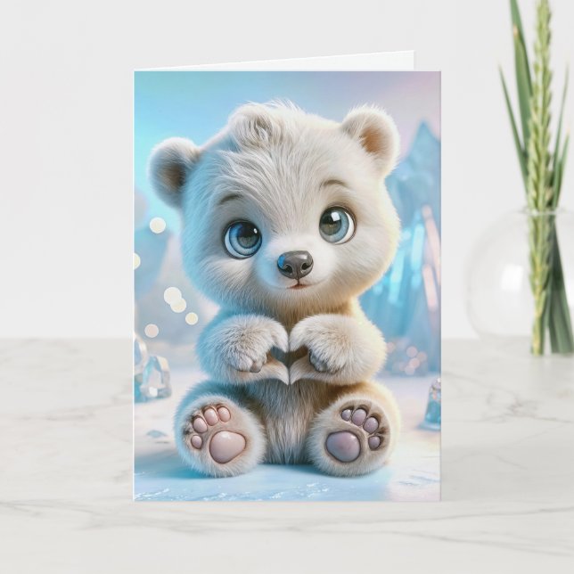 Birthday Polar Bear Cub for Niece Card (Front)