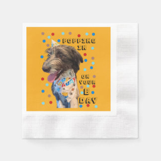 Birthday Pop In Puppy Paper Napkin