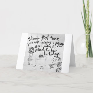 Birthday Poppy Seed Cake Faux Pas Card