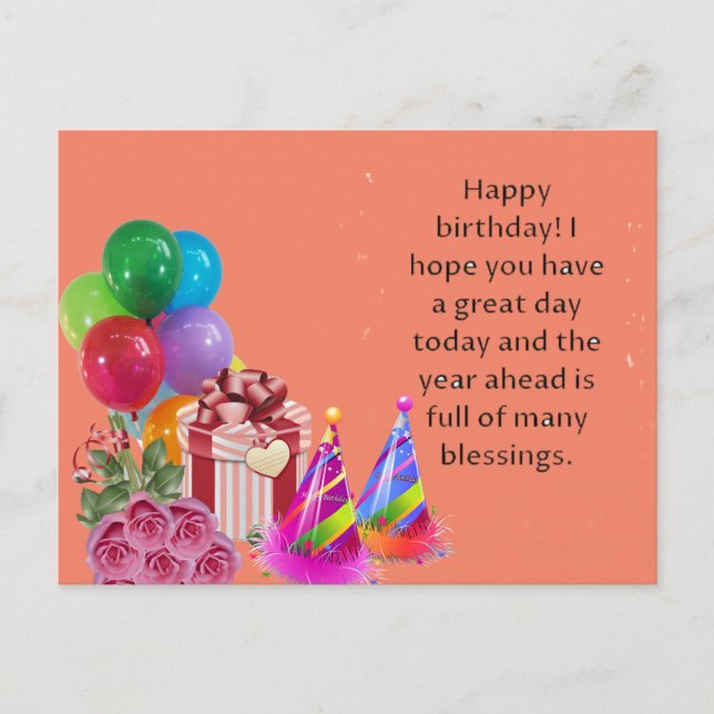 Birthday Postcard (Front)