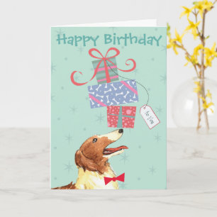 Birthday Presents Borzoi Card