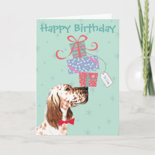 Birthday Presents English Setter Card