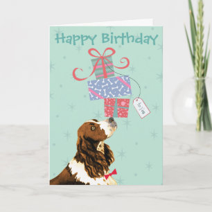 Birthday Presents English Springer Spaniel Card