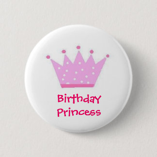 Birthday princee (Polka Dot) 2 Inch Round Button