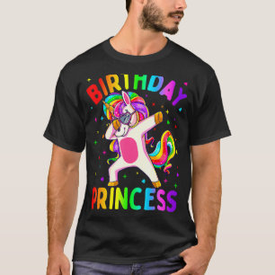 Birthday Princess Girl Dabbing Unicorn Girls T-Shirt