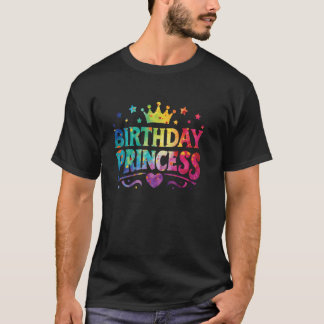 Birthday Princess Girl Family Matching Girls Birth T-Shirt