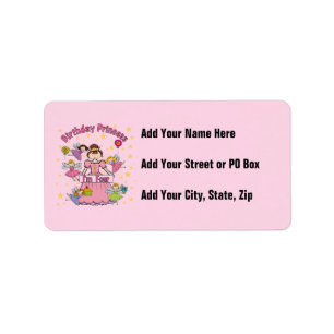 Birthday Princess I'm Four T-shirts and Gifts Label