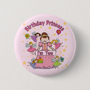 Birthday Princess I'm Two T-shirts and Gifts 2 Inch Round Button