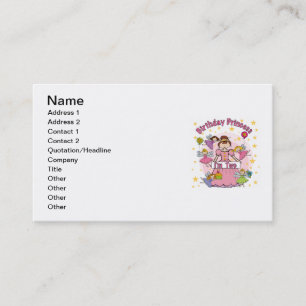 Birthday Princess I'm Two T-shirts and Gifts Business Card