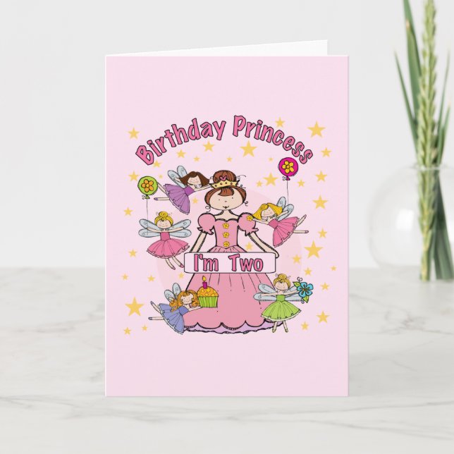 Birthday Princess I'm Two T-shirts and Gifts Card (Front)
