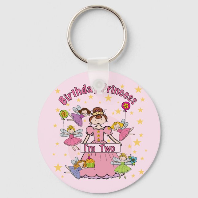 Birthday Princess I'm Two T-shirts and Gifts Keychain (Front)