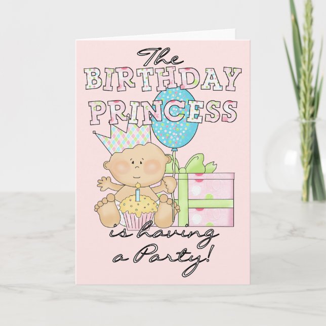 Birthday Princess Party Cards and Invitations (Front)