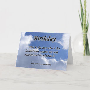 Birthday Psalm 118-24  Card