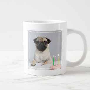 Birthday Pug Large Coffee Mug